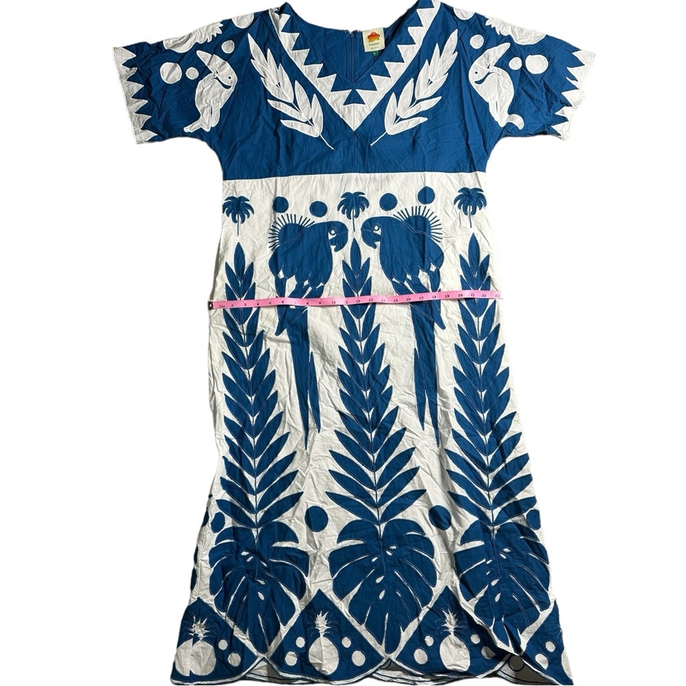 Farm Rio Embroidered Patchwork Maxi Tent Dress Size Large - Picture 16 of 16